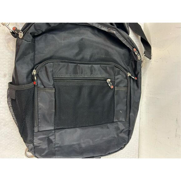 Swiss+Tech Messenger Backpack Bag Blue/Blk 16x18" - Picture 5 of 10